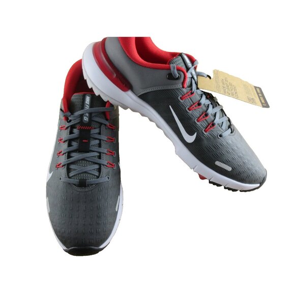 Nike Men's Free Golf NN Golf Shoes Size 12 Iron Grey White University Red NEW - Picture 4 of 7